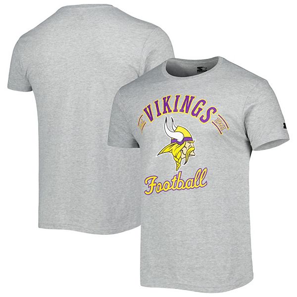 Men's Starter Heathered Gray Minnesota Vikings Prime Time T-Shirt