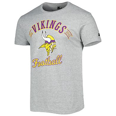Men's Starter Heathered Gray Minnesota Vikings Prime Time T-Shirt