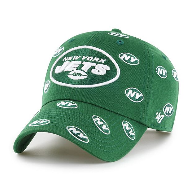 Women's '47 Green New York Jets Confetti Icon Clean Up Adjustable Hat
