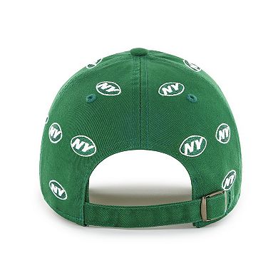 Women's '47 Green New York Jets Confetti Clean Up Adjustable Hat