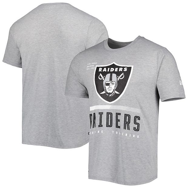 Men's New Era Heathered Gray Las Vegas Raiders Combine Authentic Red Zone T- Shirt