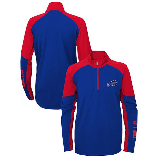 Youth Royal/Red Buffalo Bills Audible Quarter-Zip Jacket