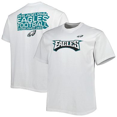 Men's Fanatics Branded White Philadelphia Eagles Big & Tall Hometown Collection Hot Shot T-Shirt