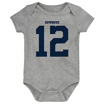 Infant Mitchell & Ness Roger Staubach Heathered Gray Dallas Cowboys Mainliner Retired Player Name & Number Bodysuit