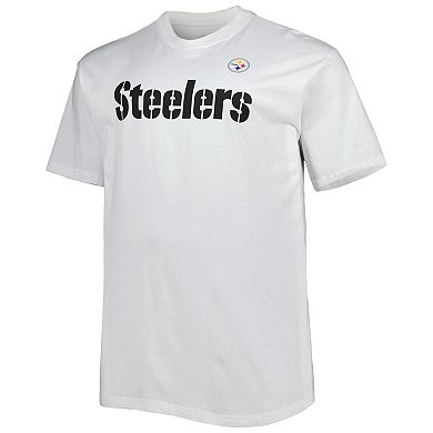 Men's Fanatics Branded White Pittsburgh Steelers Big & Tall Hometown Collection Hot Shot T-Shirt