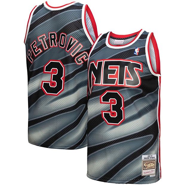 Men's Drazen Petrovic New Jersey Nets Hardwood Classic Swingman Jersey