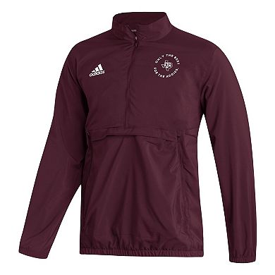 Men's adidas Maroon Texas A&M Aggies AEROREADY Half-Zip Jacket