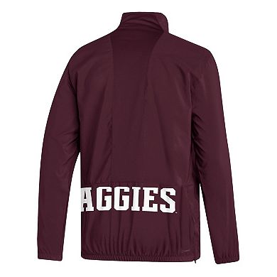 Men's adidas Maroon Texas A&M Aggies AEROREADY Half-Zip Jacket
