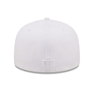 Men's New Era Colorado Rockies White on White 59FIFTY Fitted Hat