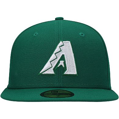 Men's New Era Kelly Green Arizona Diamondbacks Logo White 59FIFTY Fitted Hat