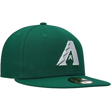 Men's New Era Kelly Green Arizona Diamondbacks Logo White 59FIFTY Fitted Hat
