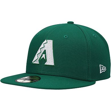 Men's New Era Kelly Green Arizona Diamondbacks Logo White 59FIFTY Fitted Hat