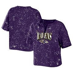 Baltimore Ravens Women's Deep V Neck T-Shirt Summer Casual Loose Tee  Tops Gifts