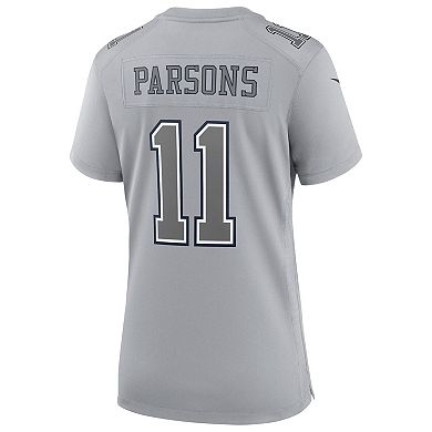 Women's Nike Micah Parsons Gray Dallas Cowboys Atmosphere Fashion Game Jersey