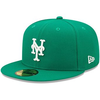 Men's New Era Kelly Green New York Mets Logo White 59FIFTY Fitted Hat