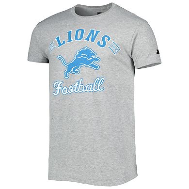 Men's Starter Heathered Gray Detroit Lions Prime Time T-Shirt