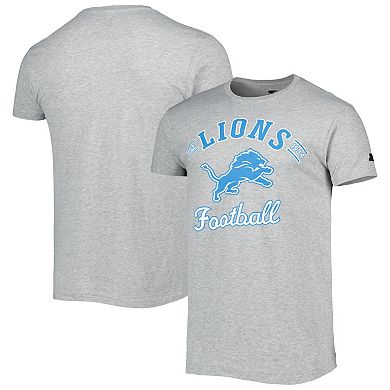 Men's Starter Heathered Gray Detroit Lions Prime Time T-Shirt