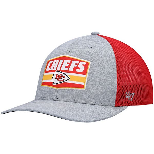 Men's '47 Heathered Gray/Red Kansas City Chiefs Motivator Flex Hat
