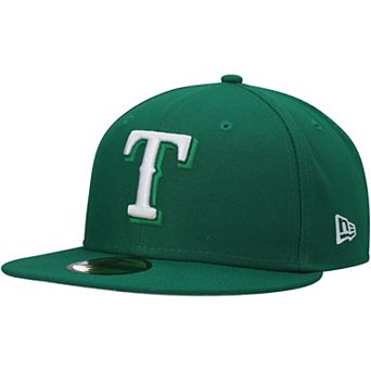Men's New Era Kelly Green Texas Rangers White Logo 59FIFTY Fitted Hat