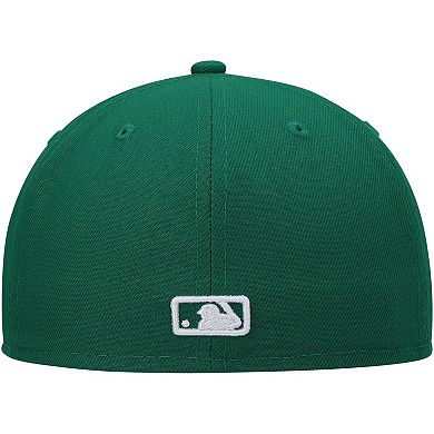 Men's New Era Kelly Green Texas Rangers White Logo 59FIFTY Fitted Hat