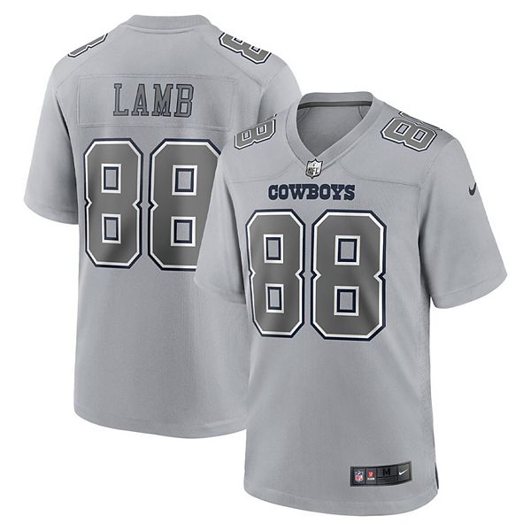 Men's Nike CeeDee Lamb Gray Dallas Cowboys Atmosphere Fashion Game Jersey