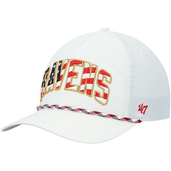 Men's '47 White Baltimore Ravens Hitch Stars and Stripes Trucker