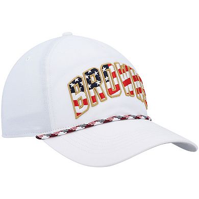 Men's '47 White Cleveland Browns Hitch Stars and Stripes Trucker Adjustable Hat