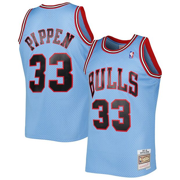 Men's Mitchell & Ness Scottie Pippen Light Blue Chicago Bulls 1997