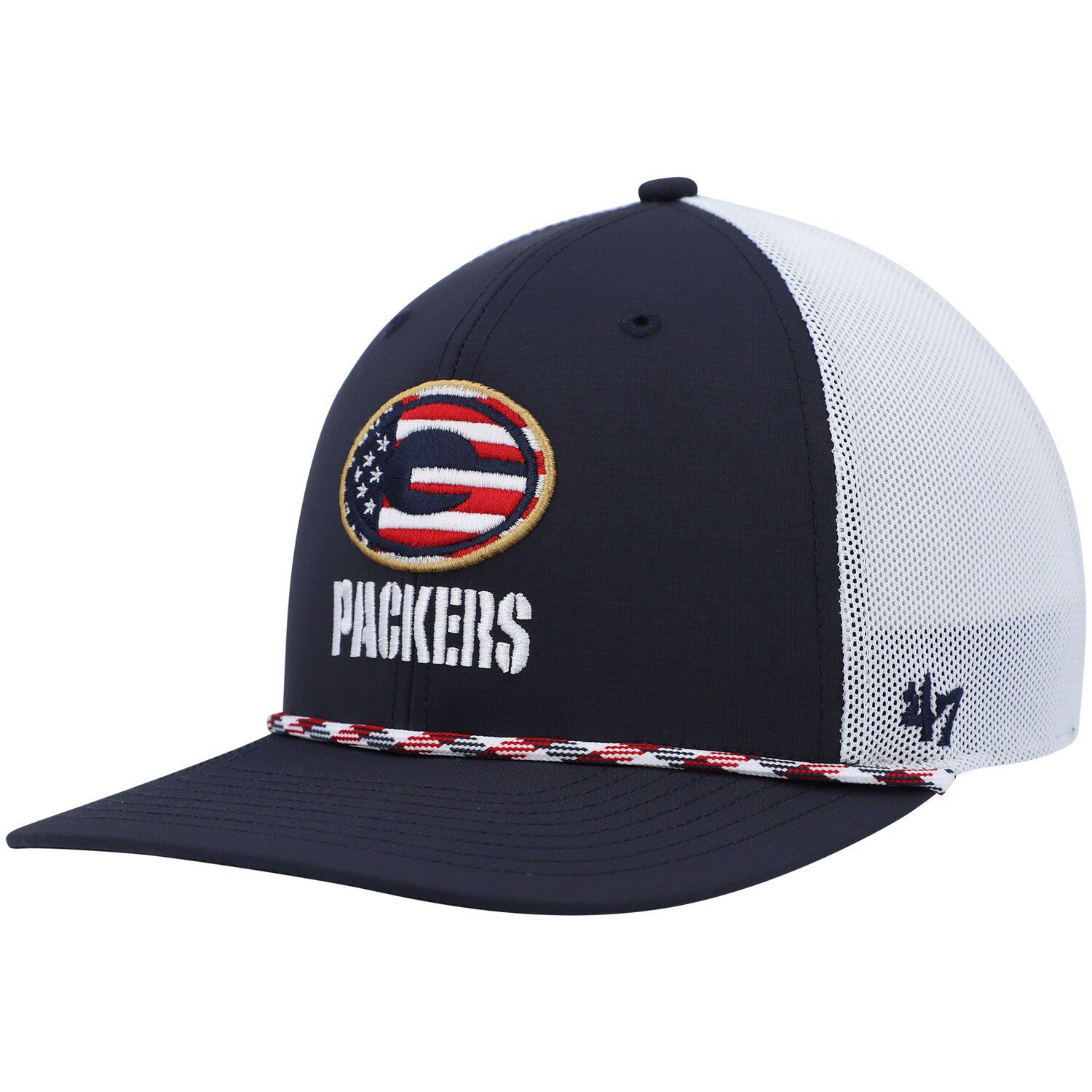 Men's New York Giants '47 Navy/White Flag Fill Trucker Adjustable Hat