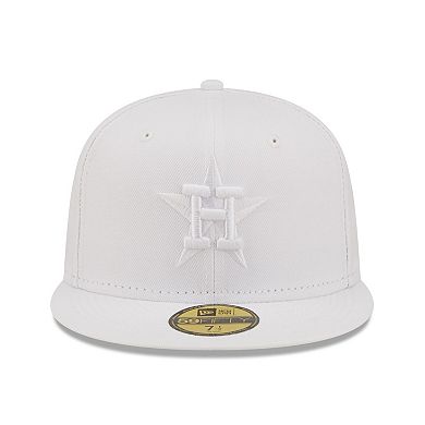 Men's New Era Houston Astros White on White 59FIFTY Fitted Hat