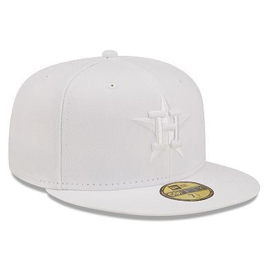 Men's New Era Houston Astros White on White 59FIFTY Fitted Hat