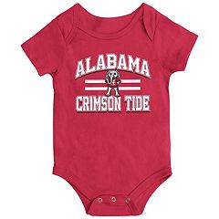 Girls Newborn & Infant Crimson/Heather Gray Alabama Crimson Tide Too Much  Love Two-Piece Bodysuit