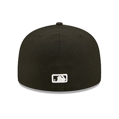 Men's New Era Black New York Yankees Team Logo 59FIFTY Fitted Hat