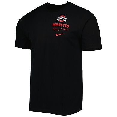 Men's Nike Black Ohio State Buckeyes Team Practice Performance T-Shirt