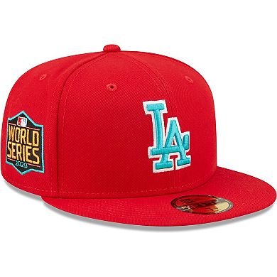Men's New Era Scarlet Los Angeles Dodgers 2020 World Series Undervisor ...