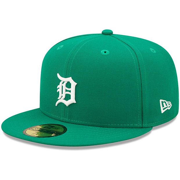 Men's New Era Kelly Green Detroit Tigers Logo White 59FIFTY Fitted Hat