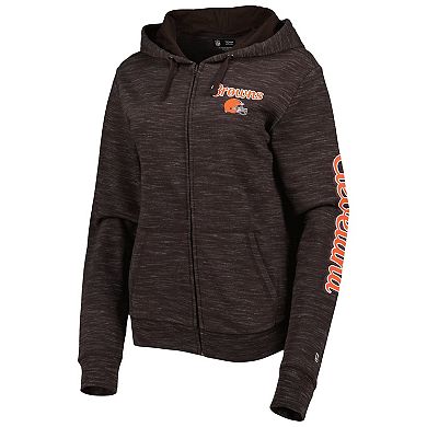 Women's New Era Brown Cleveland Browns Reverse Full-Zip Hoodie