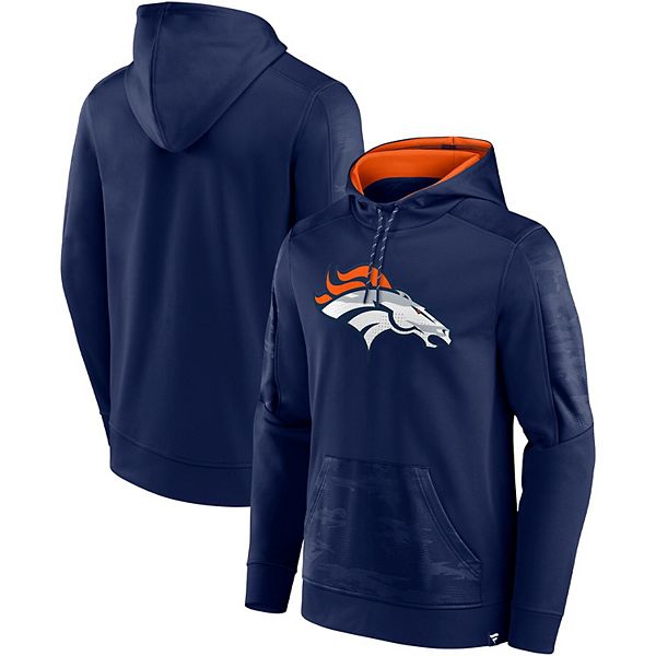 Men's Antigua White Denver Broncos Victory Pullover Hoodie