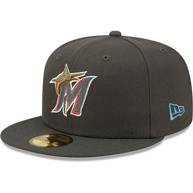 Miami Marlins COLOR PACK MULTI Charcoal Fitted Hat