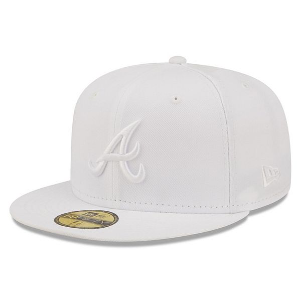 KTZ White Atlanta Braves Retro Jersey Script 59fifty Fitted Hat in
