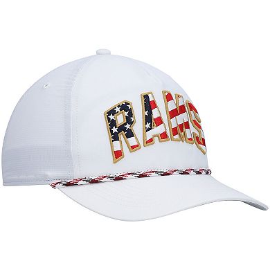 Men's '47 White Los Angeles Rams Hitch Stars and Stripes Trucker Adjustable Hat