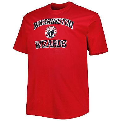 Men's Red Washington Wizards Big & Tall Heart & Soul T-Shirt