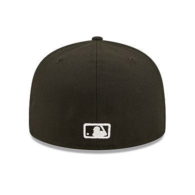 Men's New Era Black Chicago Cubs Team Logo 59FIFTY Fitted Hat
