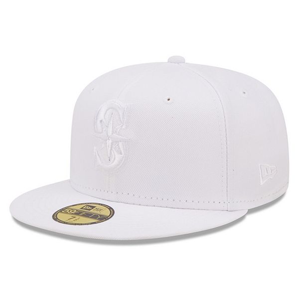 Men's New Era Seattle Mariners White on White 59FIFTY Fitted Hat