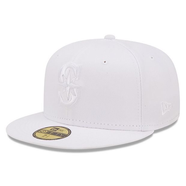 Men's Seattle Mariners New Era White on White 59FIFTY Fitted Hat