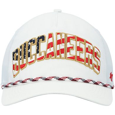 Men's '47 White Tampa Bay Buccaneers Hitch Stars and Stripes Trucker Adjustable Hat