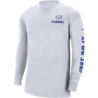 Men's Nike White Florida Gators Heritage Max 90 Long Sleeve T-Shirt