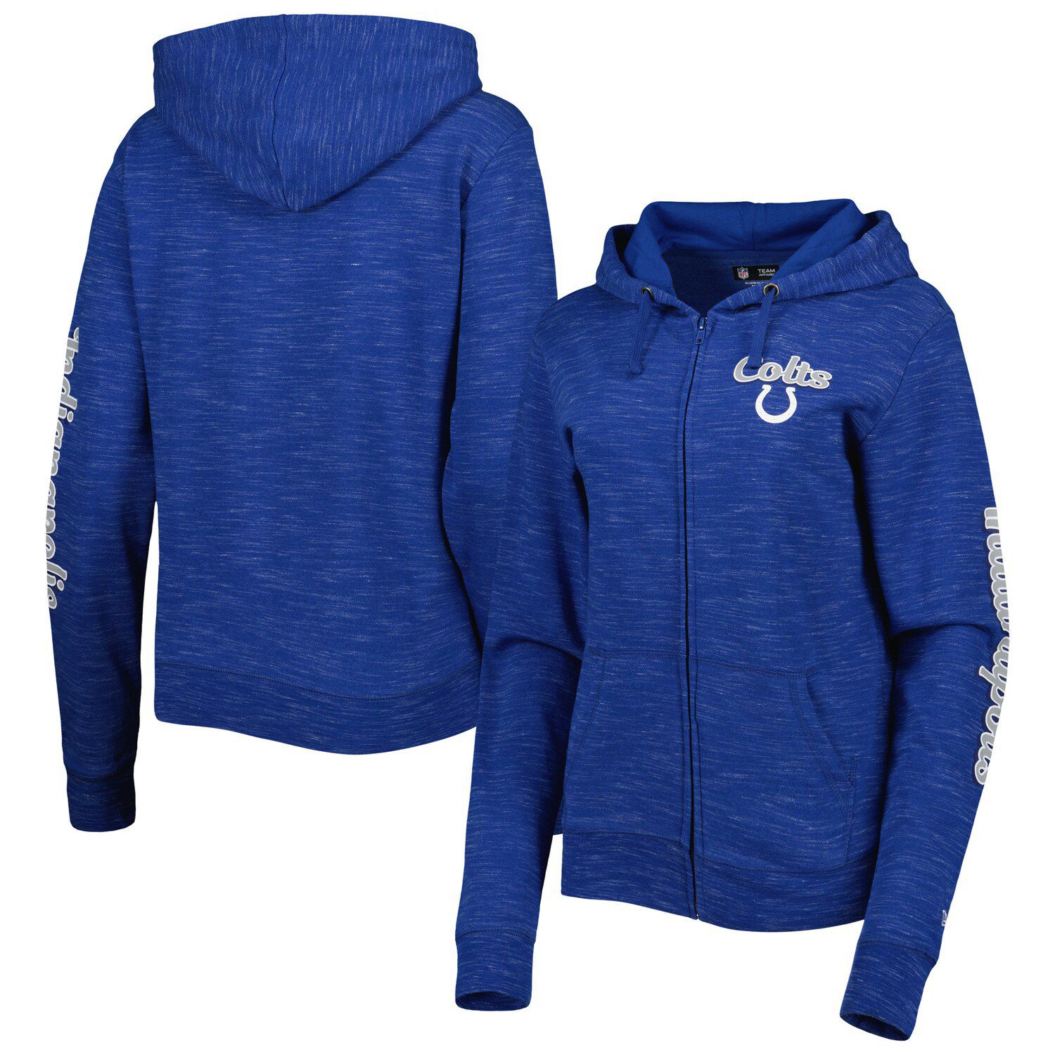 Women's WEAR by Erin Andrews Heathered Gray Indianapolis Colts Full-Zip  Hoodie