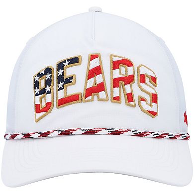 Men's '47 White Chicago Bears Hitch Stars and Stripes Trucker Adjustable Hat