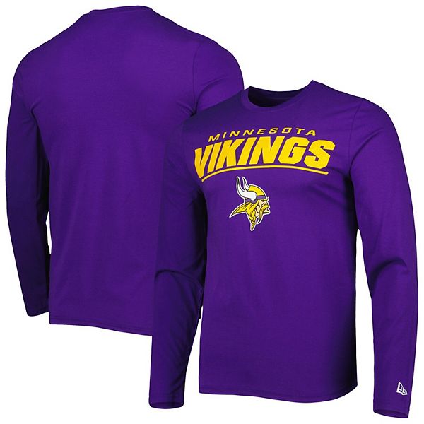 Women's New Era Purple Minnesota Vikings Plus Size Athletic Varsity Lace-Up  V-Neck Long Sleeve T-Shirt